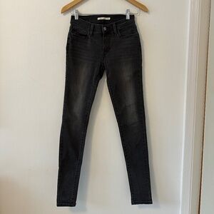 Levi's 710 Super Skinny Stretch Jeans in Charcoal Gray | Size 27